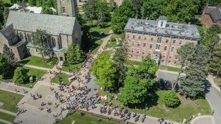 Birds Eye View of Alumnni at Reunion Parade